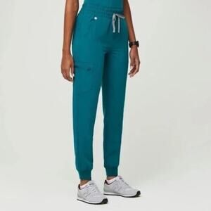 Figs High Waisted Zamora Scrub Joggers Size X-Small Tall in Pacific Ocean NWT